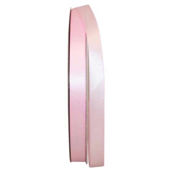 Reliant Ribbon Reliant Ribbon 4950-117-03C 0.625 in. 100 Yards Double Face Satin Ribbon; Light Pink 4950-117-03C